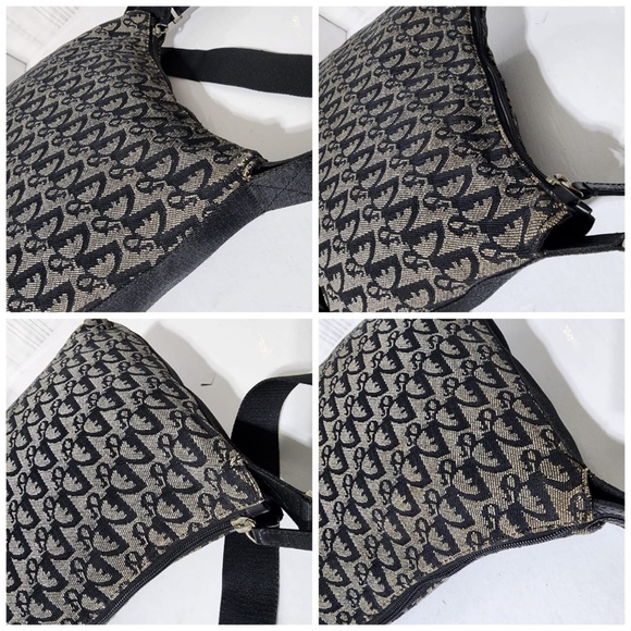 Authentic CHRISTIAN DIOR Diorissimo Trotter Messenger Bag Navy Blue/Grey - Picture 7 of 12